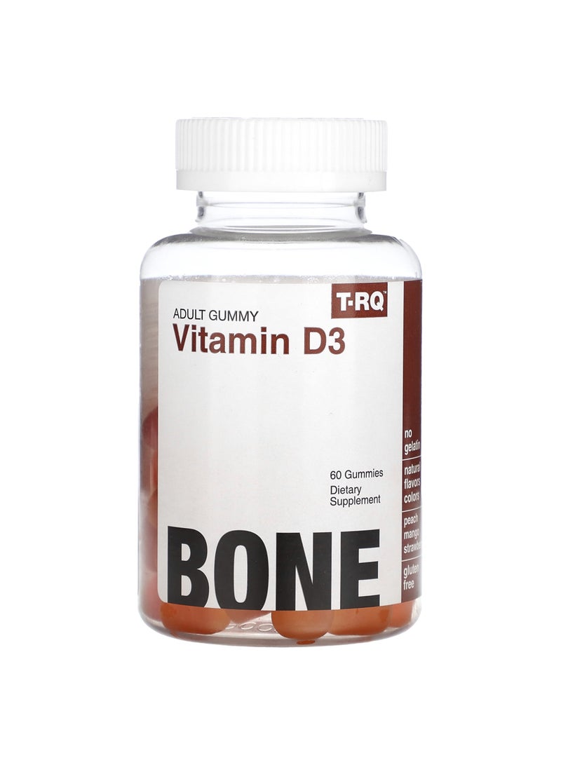 Adult Gummy, Vitamin D3, Peach, Mango, Strawberry,  60 Gummies